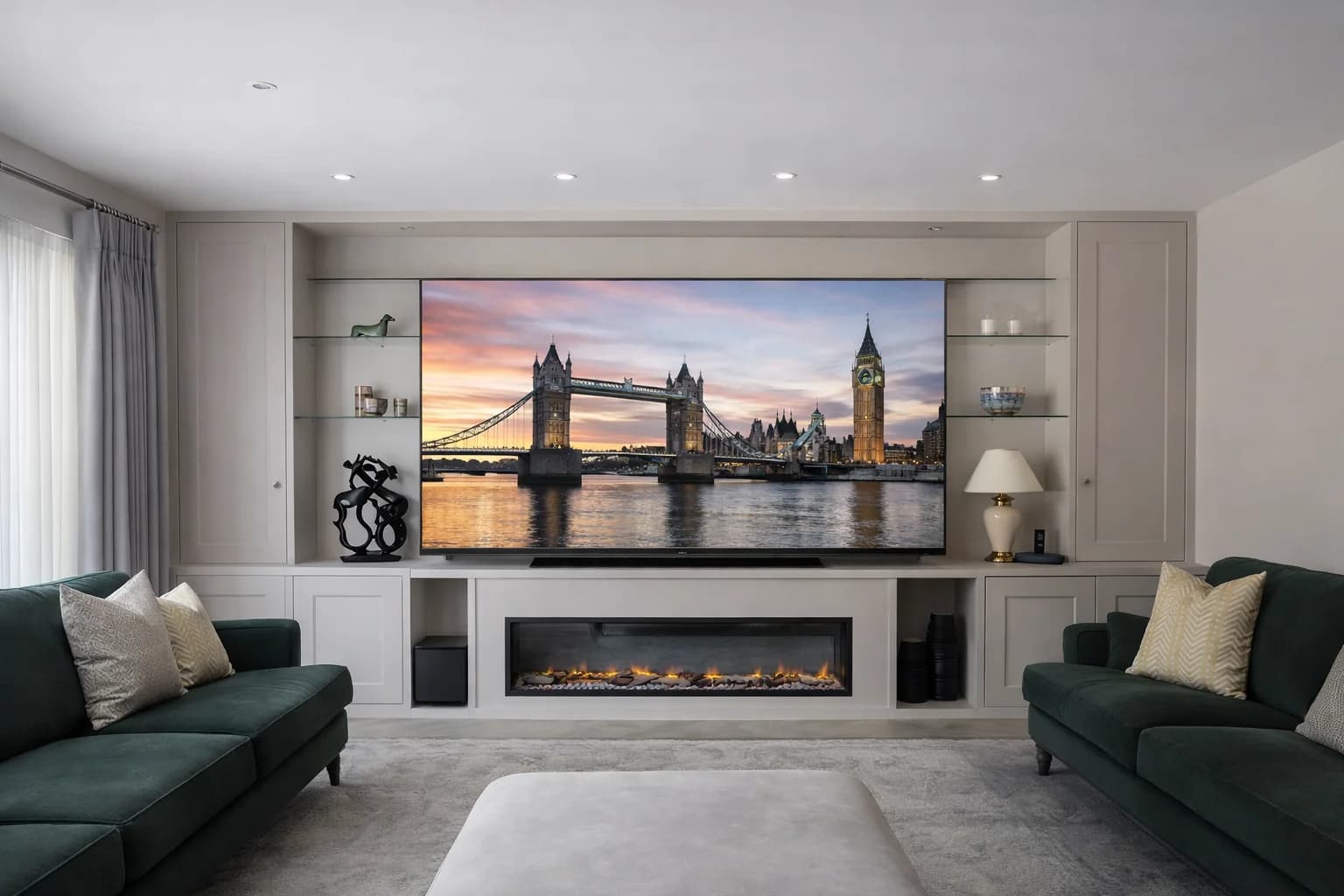 Media Walls with Fireplace